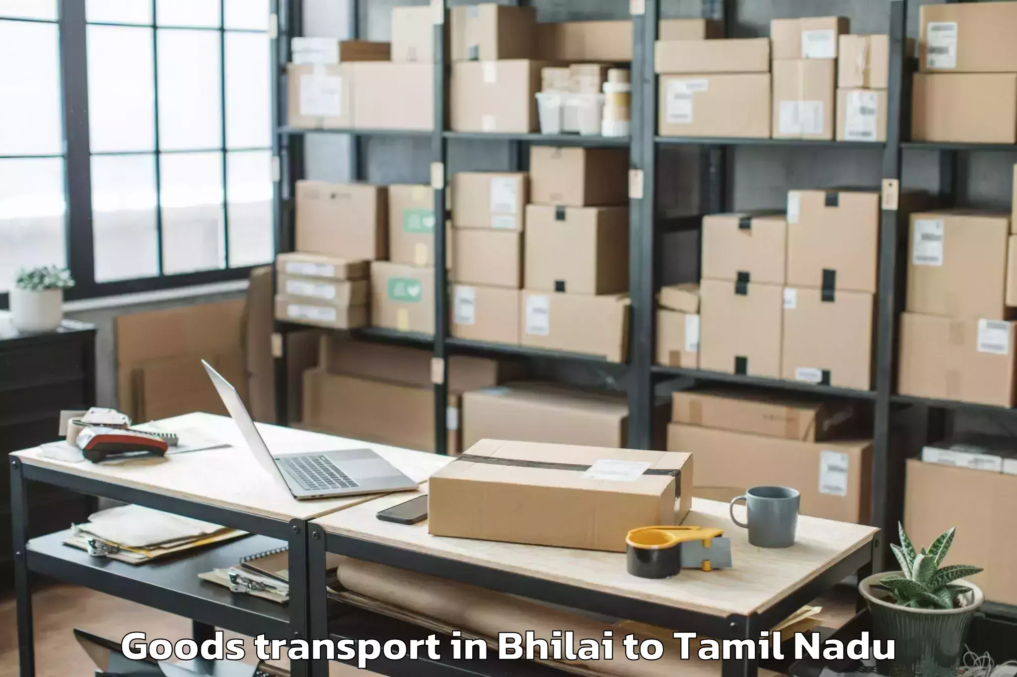 Trusted Bhilai to Kottaiyur Goods Transport